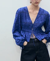 Mango Women's English Embroidery Blouse