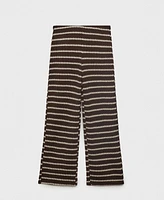 Mango Women's Geometric Print Knitted Pants