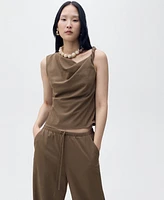 Mango Women's Bow Straight Pants