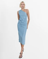 Mango Women's Lyocell Asymmetrical Dress