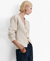 Mango Women's Jewel Buttons Knitted Cardigan