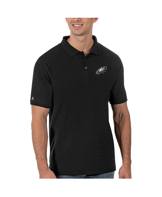 Antigua Men's Black Philadelphia Eagles Legacy Pique Polo Shirt