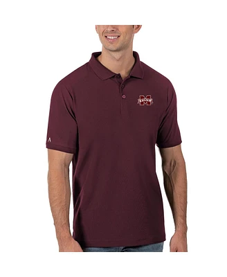Antigua Men's Maroon Mississippi State Bulldogs Legacy Pique Polo Shirt