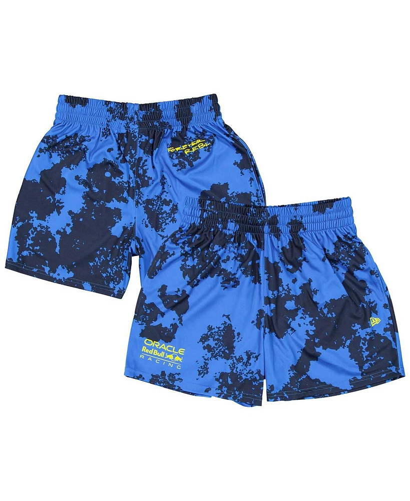 New Era Men's Blue Red Bull Racing Graphic Soccer Shorts