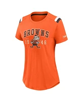 Nike Women's Orange Cleveland Browns Historic Slub Fashion T-Shirt