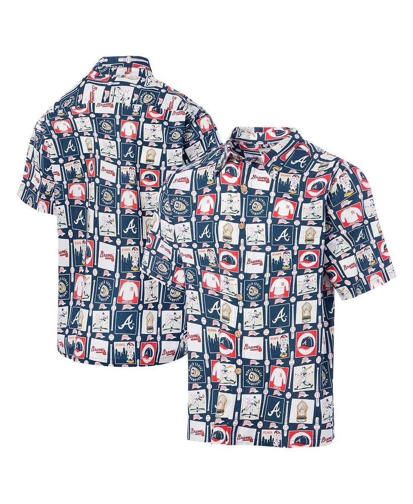 Reyn Spooner Men's Navy Atlanta Braves Champions Scenic Button-Up Shirt