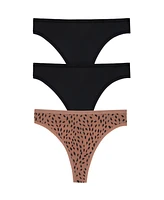 Dkny Women's Micro Thong Underwear 3 Pack