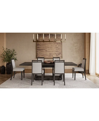 Tivie 7-Pc. Dining Set (Rectangular Table & 6 Wood Chairs)