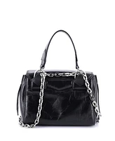 Pre-Owned Givenchy Small Id Flap Bag Crinkled Glazed Leather