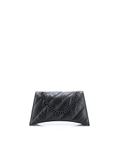 Pre-Owned Balenciaga Small Crush Chain Flap Bag Quilted Crushed Calfskin