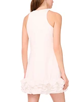 CeCe Women's Sleeveless Ruffled-Hem Sheath Dress