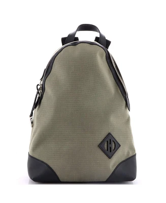 Pre-Owned Hermes Allback Backpack Bivouac Toile with Leather