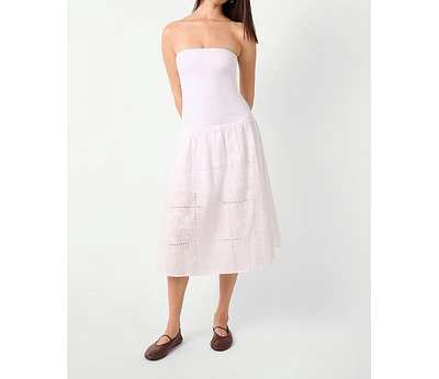 WeWoreWhat Women's Ribbed Cotton Midi Dress
