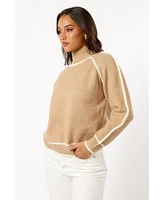 Petal and Pup Women's Rylee Contrast Hem Knit Sweater