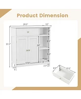 Freestanding Kitchen Cupboard Storage Organizer with 1 Large Drawer