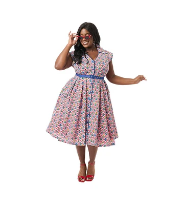 Unique Vintage Plus Shirt Swing Dress