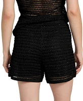 Guess Women's Bella Embellished Knit Shorts