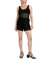 Guess Women's Ava Embellished Open-Stitch Tank Top