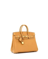 Pre-Owned Hermes Birkin 25 Handbag Brown Maurice with Gold Hardware