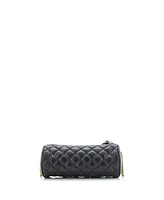 Pre-Owned Versace Medusa Chain Zip Shoulder Bag Quilted Leather