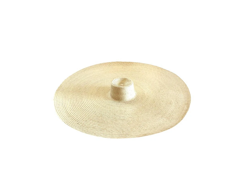 Solana Oversized Straw Hat in Natural Beige