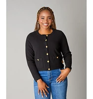 LuxLined Women's Merino Wool Cardigan Jacket