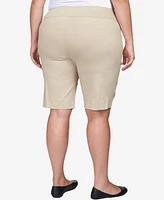 Ruby Rd. Plus Pull On Tech Bermuda Shorts