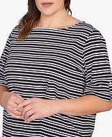 Ruby Rd. Plus Variegated Stripe Knit Top