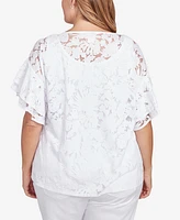 Ruby Rd. Plus Tropical Burnout Top