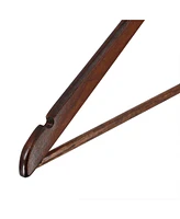 MegaChef 20 Piece Acacia Wood Swivel Hook Hanger Set Light Brown