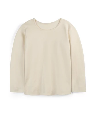 Mightly Kids Fair Trade Organic Cotton Long Sleeve Ribbed Scoop Neck Tee