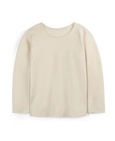 Mightly Kids Fair Trade Organic Cotton Long Sleeve Ribbed Scoop Neck Tee