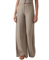 Guess Women's Celestine Fluid Mid Rise Wide Leg Pants