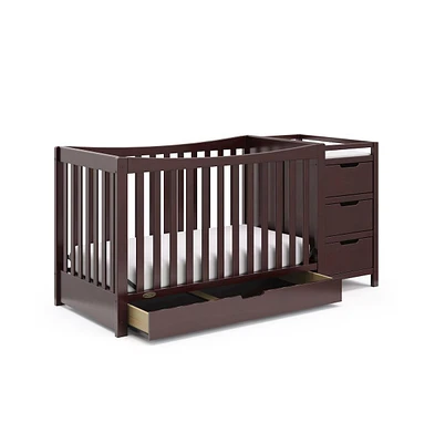 Graco Remi All-in-One Convertible Crib with Drawer and Changer (Espresso)
