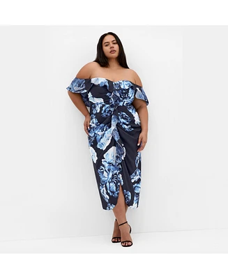 City Chic Plus Gina Print Dress