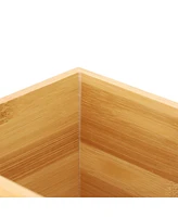 MegaChef 10.5 x 5.75 Inch Rectangle Bamboo Waste Basket