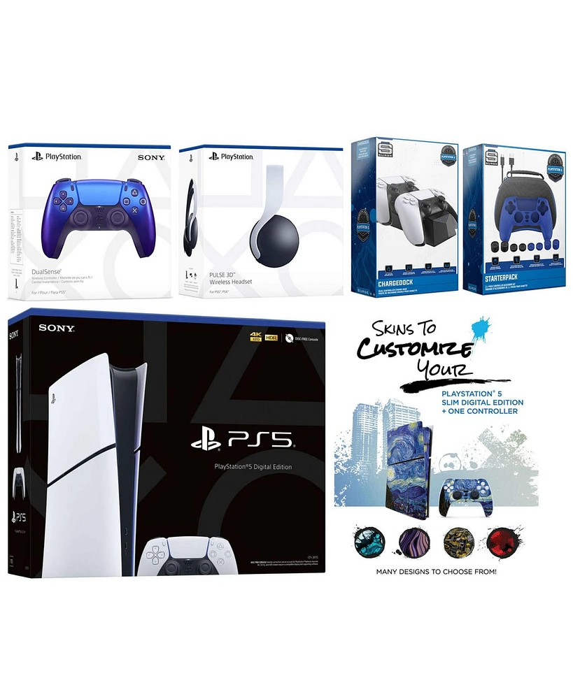 Sony Playstation 5 Slim Digital with White Pulse Headset, Extra