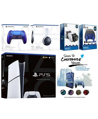 Sony Playstation 5 Slim Digital with White Pulse Headset, Extra