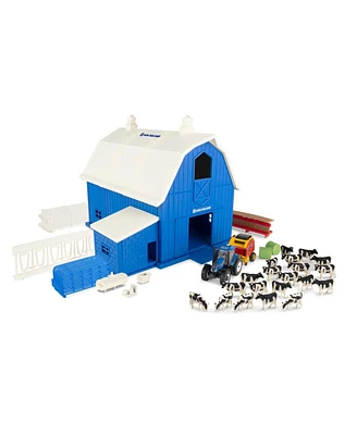 Ertl 1/64 Special Edition New Holland Dairy Barn Set with T6.164 Tractor and Roll-Belt 560 Baler
