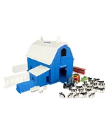 Ertl 1/64 Special Edition New Holland Dairy Barn Set with T6.164 Tractor and Roll-Belt 560 Baler