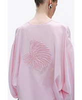 Nocturne Women's Beaded Embroidered Shirt
