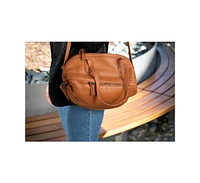Susu Leather Satchel Bag Brown Shoulder Purse Women's Handbag