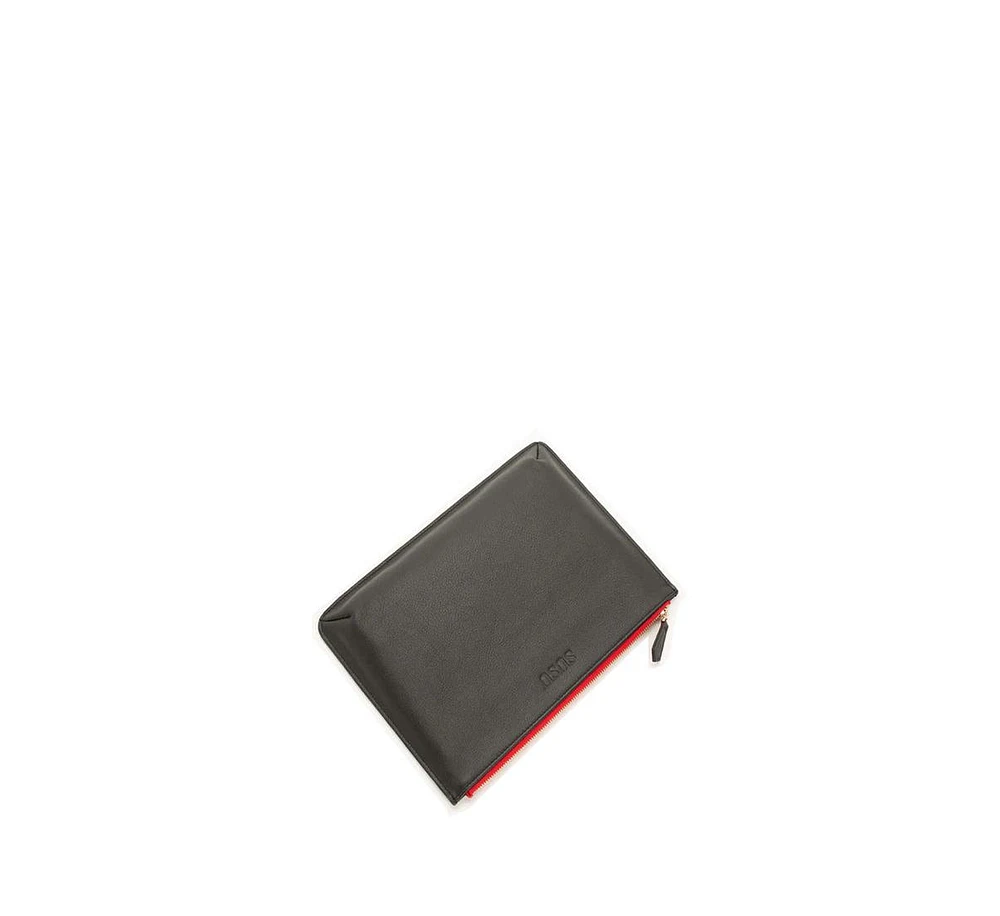 iPad Case Leather Clutch Bag Black Evening Purse