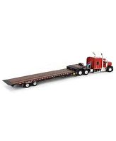 1/64 Black/Red Kenworth W900L Landoll 440B-50CA Traveling Axle Trailer