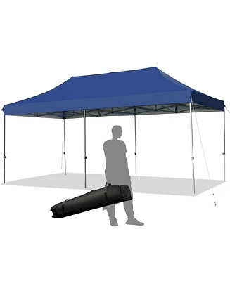 Gymax 10'x20' Pop up Canopy Tent Folding Heavy Duty Sun Shelter Adjustable W/Bag