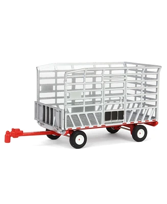 1/64 Bale Throw Wagon, Silver & Red Greenlight Down on the Farm Series 9