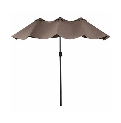 15 Feet Double-Sided Outdoor Patio Umbrella with Crank without Base