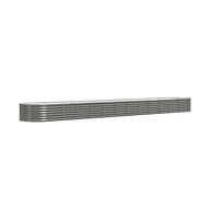 Garden Raised Bed Powder-coated Steel 201.6"x31.5"x14.2" Gray