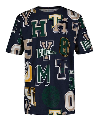 Tommy Hilfiger Little and Toddler Boys Collegiate Spots Short Sleeve T-Shirt