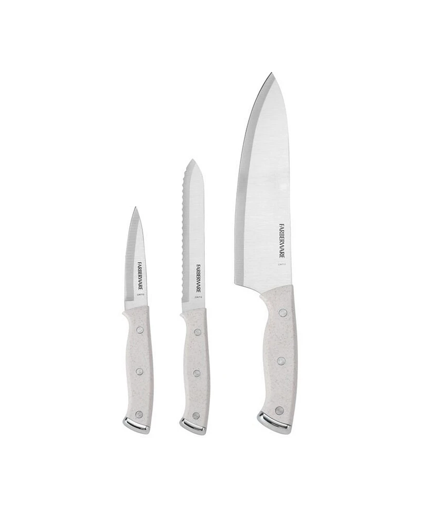 Farberware Triple Rivet 3-Piece Chef Knife Set